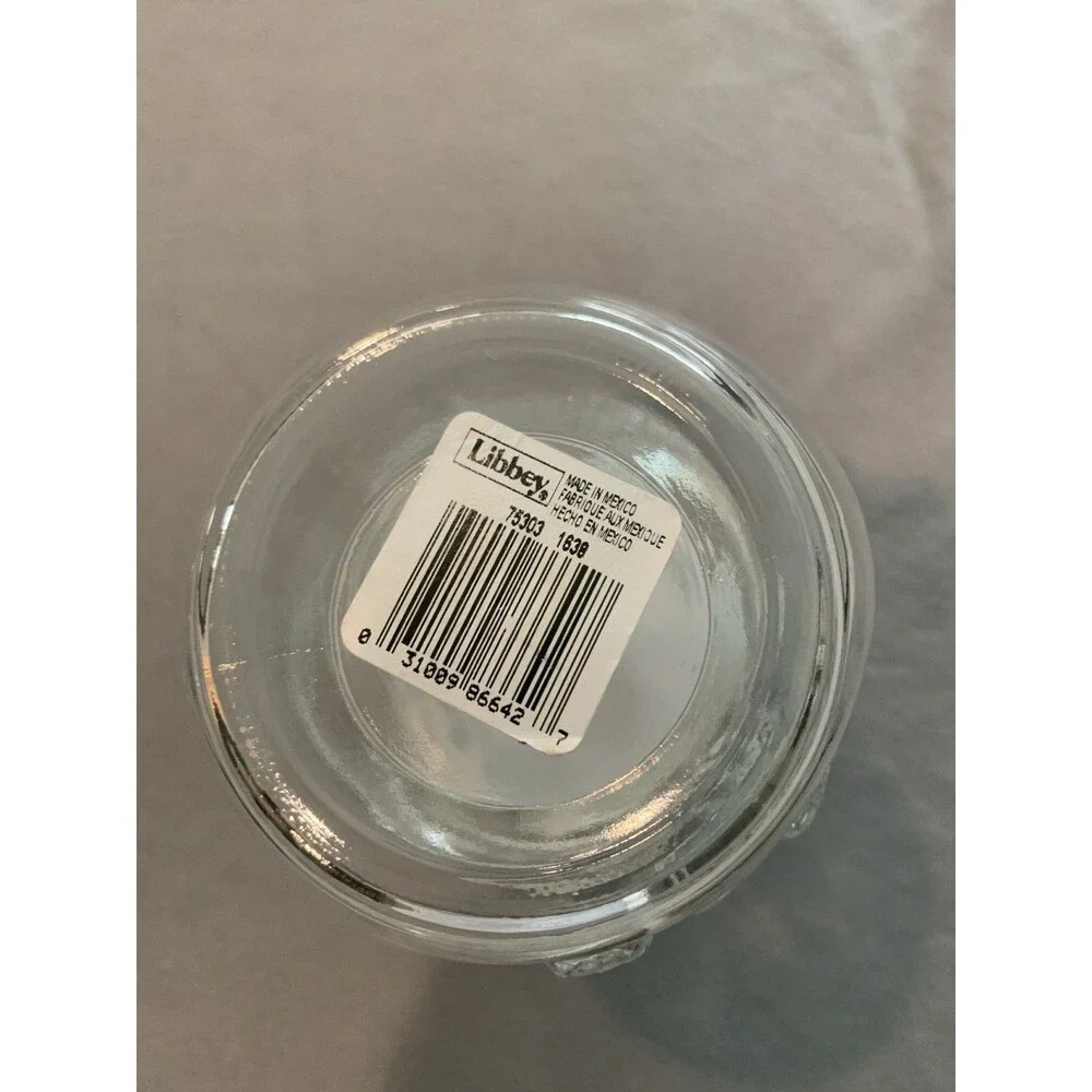 Libbey Clear Glass Snowman Candy Jar Sealed Lid Seal Winter Christmas Mexico